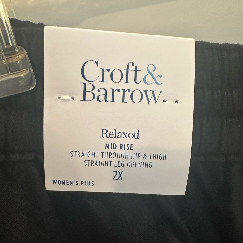 Croft & Barrow Charcoal Straight Leg Pants - Picture 5 of 7